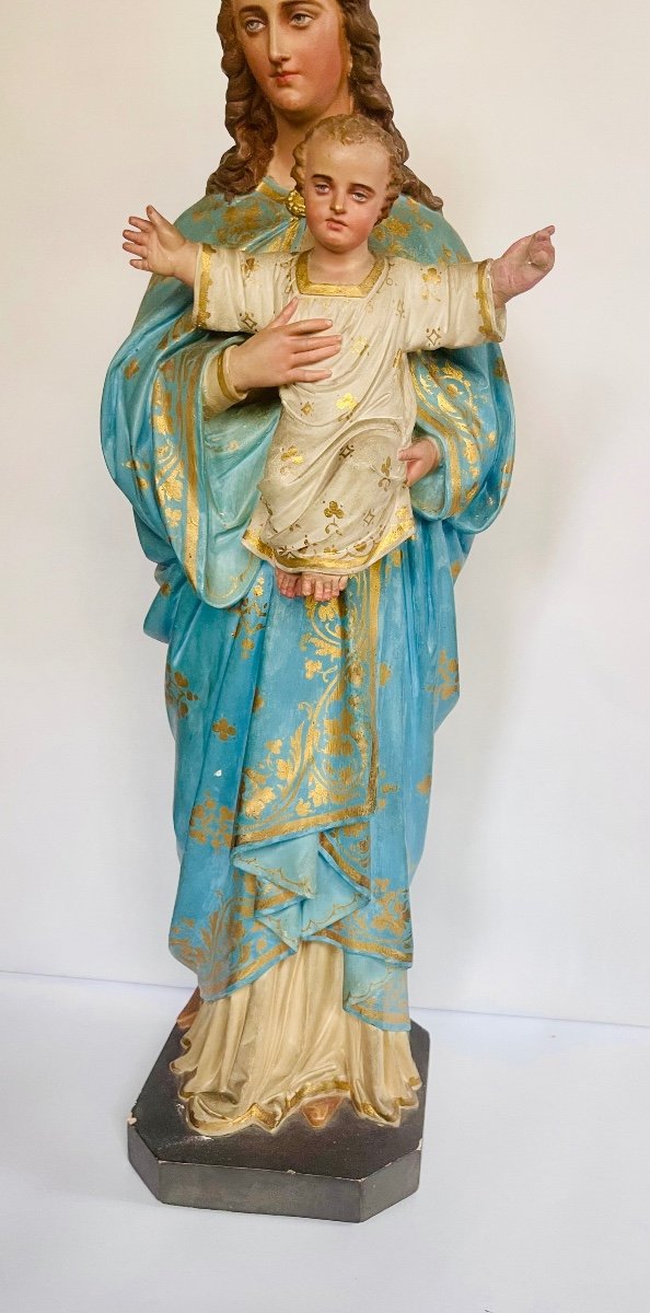 Vierge Couronnée Tenant L’enfant Jesus. -photo-7